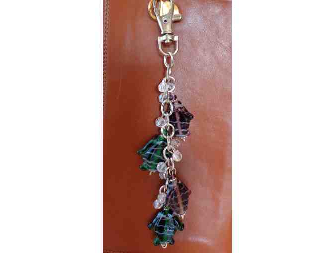 Hand-Crafted Four Fish Bag Charm -- New