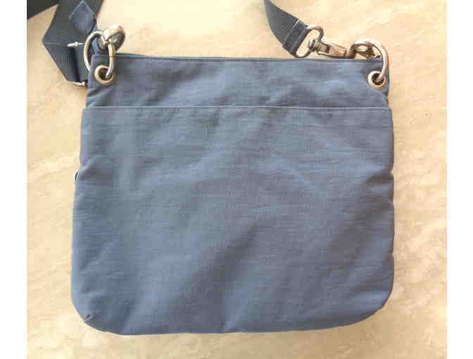 Gray Canvas Cross-Body Handbag by Baggallini -- Good Condition
