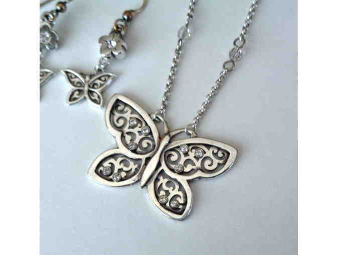 Brighton Butterfly Necklace & Earring Set -- Pre-Owned