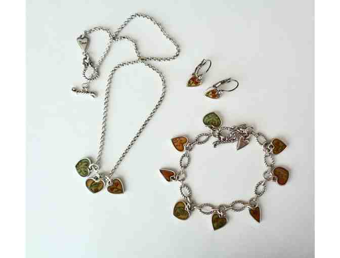 Brighton Heart Necklace, Bracelet, Earring Set -- Pre-Owned