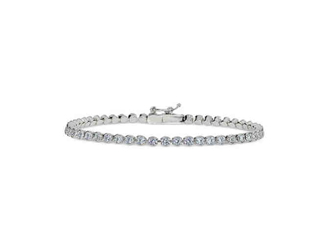 Giani Bernini Cubic Zirconia Bezel-Set Tennis Bracelet in Sterling Silver -- New