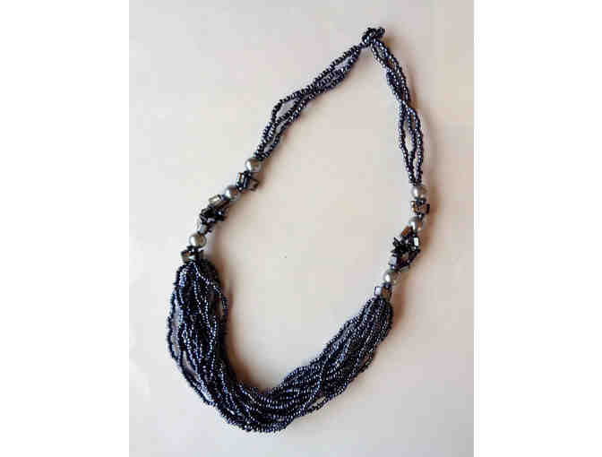 Unique Charcoal Beads Necklace -- Pre-Owned