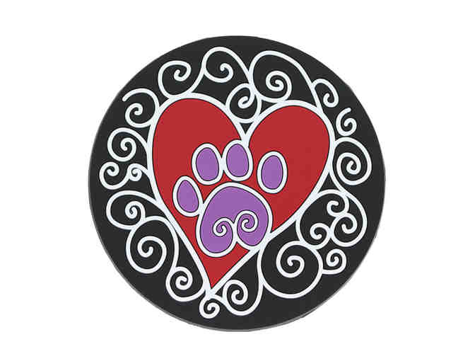 Set of 4 Purple Pawprint Coasters - New