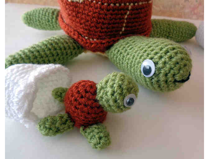Hand-Crocheted Amigurumi 'Turtles' -- New