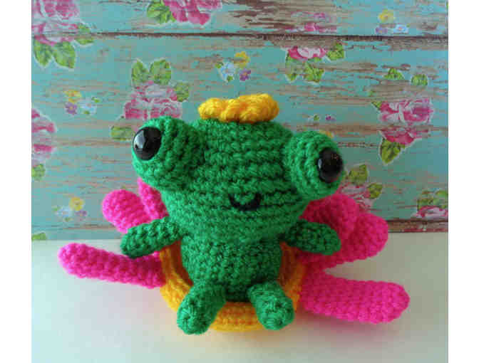 Hand-Crocheted Amigurumi 'Frog' -- New