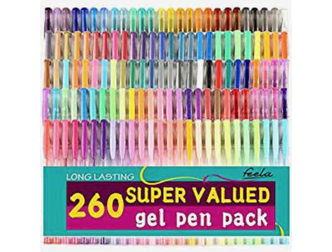 Feela 260 Colors Gel Pens Set Art Markers -- New