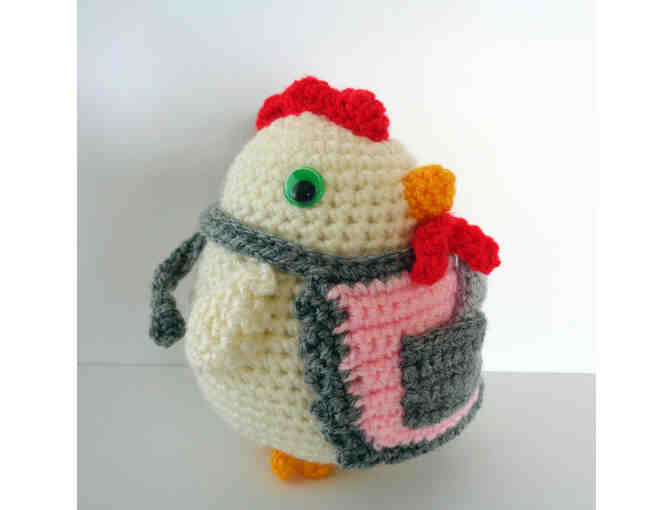 Hand-Crocheted Mini Chicken in the Kitchen -- New