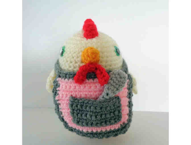 Hand-Crocheted Mini Chicken in the Kitchen -- New