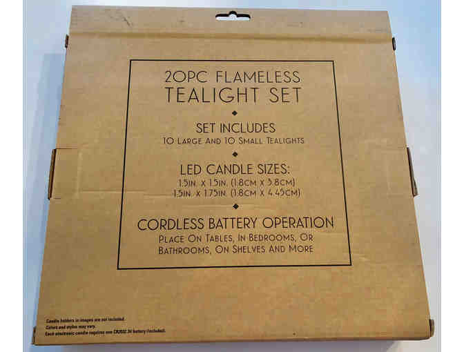 20-Pc. Flameless LED Tealight Candles Set -- New