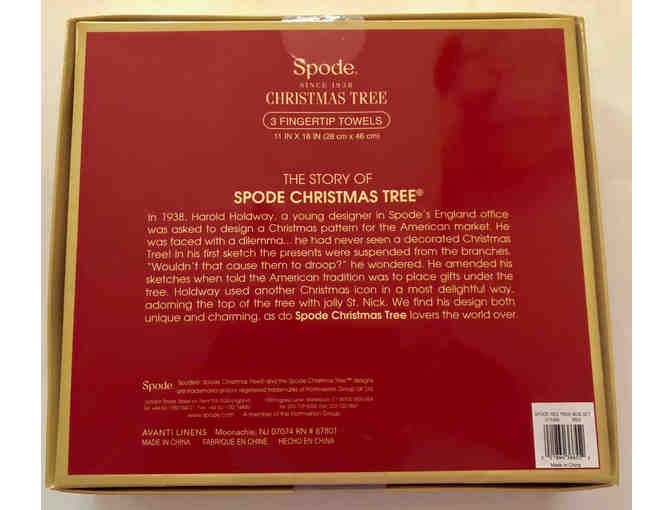 Spode Christmas Tree 3-Pc. Fingertip Towel Set -- New