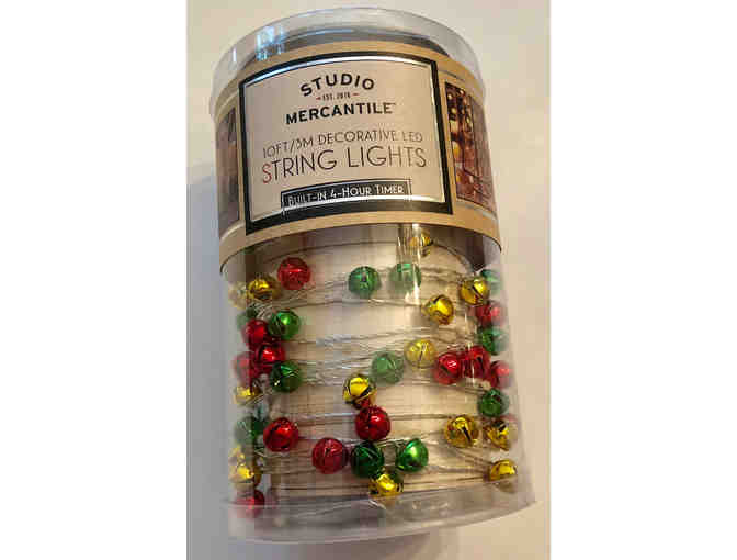 Studio Mercantile 10-Ft. LED String Lights Micro Jingle Bells -- New