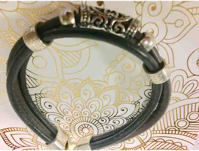 African Buffalo Nickel Leather Bracelet