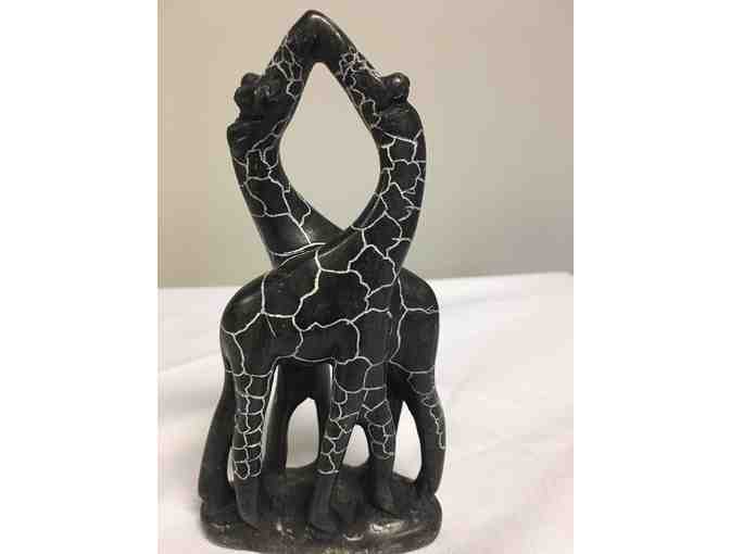 Shona Art - Kissing Giraffes Stone Sculpture
