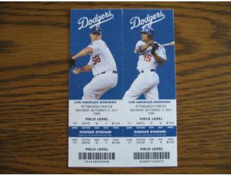 Go Blue!  Dodgers vs. Pirates on Sep. 17, 2011 --- 2 Field Level Tickets