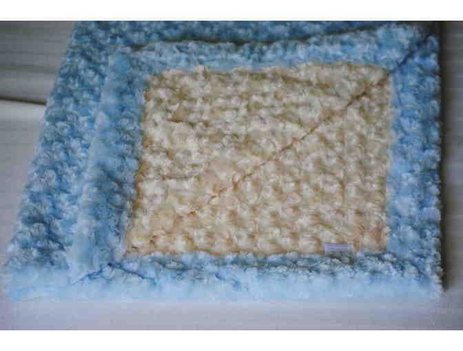 Blue and Yellow Baby Blanket from Cozy Faux