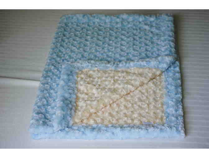 Blue and Yellow Baby Blanket from Cozy Faux