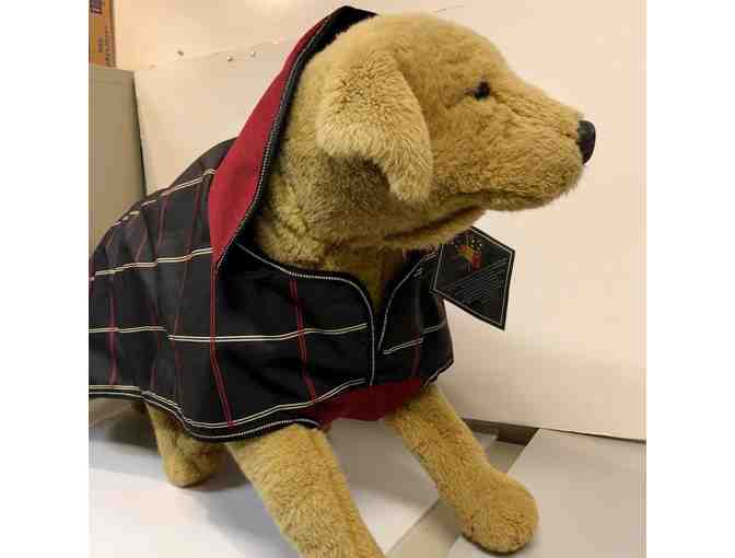 Dog Raincoat Size XXL Black Plaid