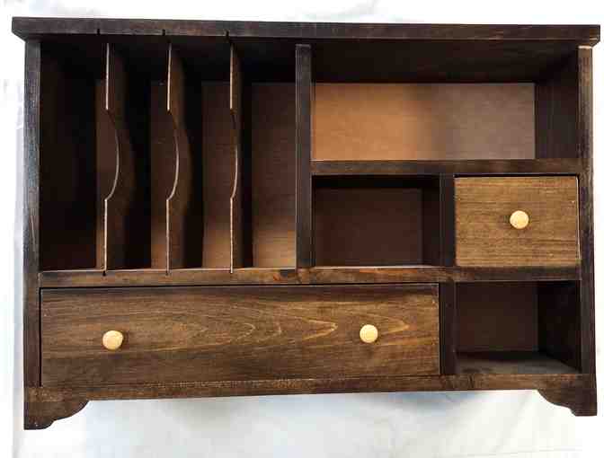 Country Store Desk Organizer, Solid Pine