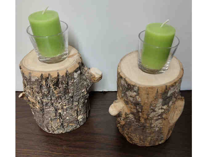 Candlesticks - Rustic - Wood