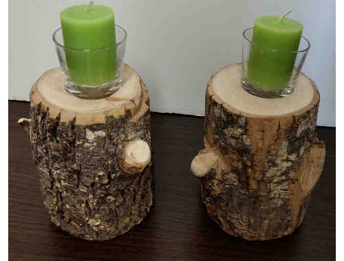 Candlesticks - Rustic - Wood