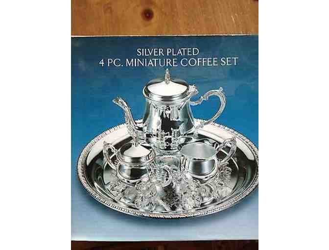 Silver Plated 4 pc Miniature Coffee Set