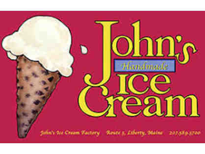 John's Ice Cream $25 Gift Certificate