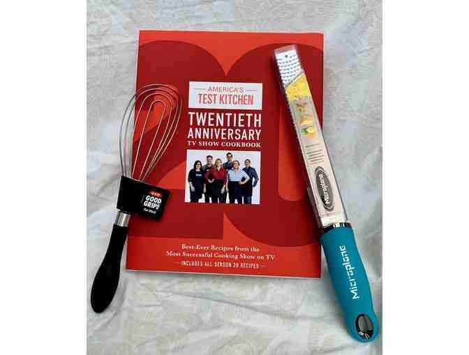 America's Test Kitchen Autographed Cookbook + 2 "Best of " Utensils - Photo 1