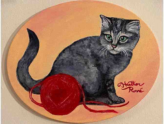 Kitty Play Time Painting by Heather Ranker