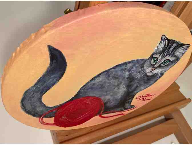 Kitty Play Time Painting by Heather Ranker
