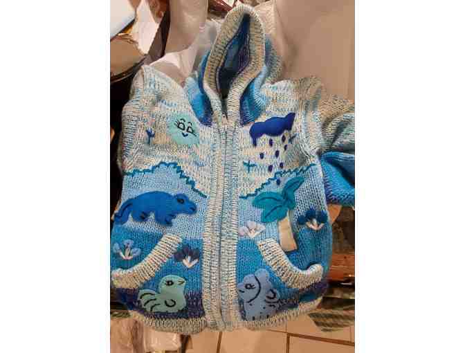 Blue Child's Sweater - Size 4-6 (May be exchanged for a different size)