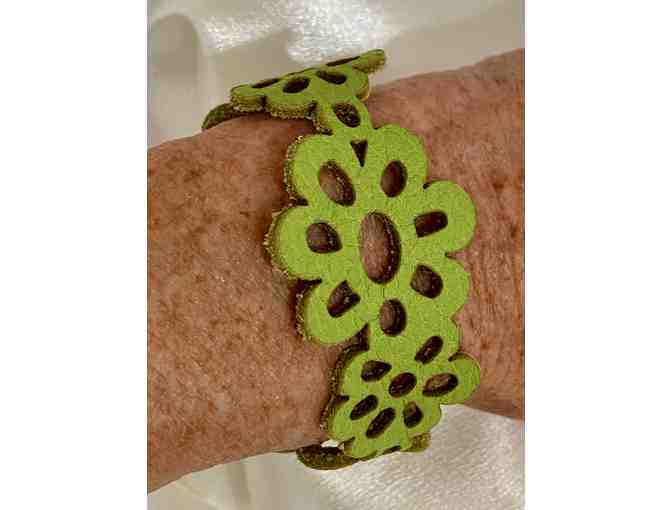 Erica Zap Collection Lime Leather Bracelet