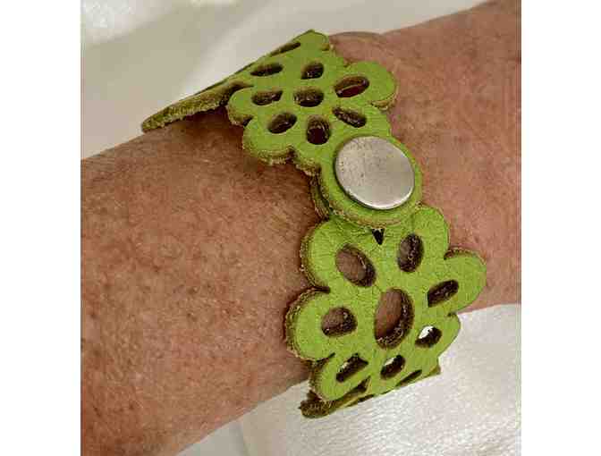 Erica Zap Collection Lime Leather Bracelet