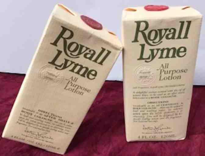 Two Bottles of Royall Lyme Aftershave and Body Cologne