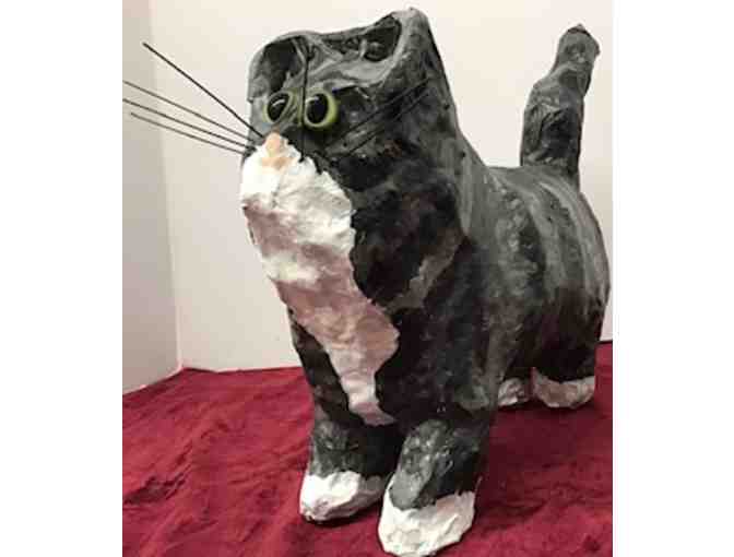 Meet 'Tab Hunter' - Paper Mache Cat