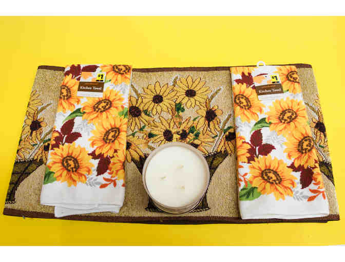 Sunflower and Fox Fun! Purrfect to Accent Your Table!