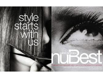 nuBest Salon & Spa Gift Cerficate for a day of Beauty and Relaxation!