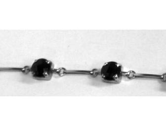 Sterling Silver and Onyx Bracelet by REBECCA