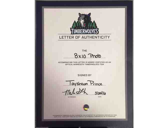 Minnesota Timberwolves, Tayshaun Prince Autographed Photo