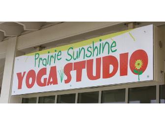 Gift card for five Yoga classes at Prairie Sunshine Yoga Studio