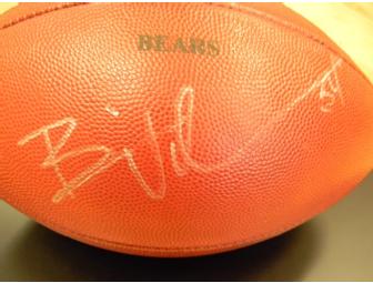Chicago Bears Breast Cancer Awareness football autographed by Brian Urlacher
