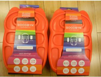 Set of 2 Red Goodbyn Trash-Free Lunch Containers