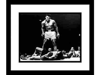 Muhammad Ali Black and White Framed Photo Double Matted Black Outside/White Inside Black F