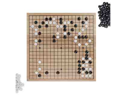 GO-Ancient Chinese Game of Strategy 11x11 Natural Wood Includes Black/White Stones