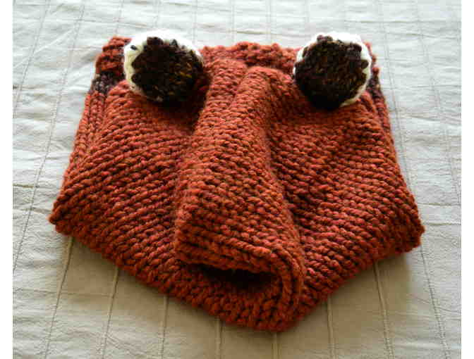 Hand-knitted Red Panda Cowl (Child)