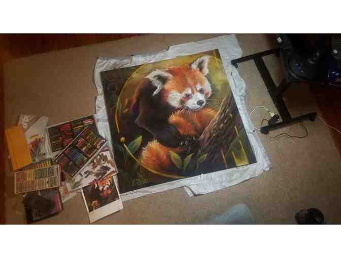 Red Panda Quiescent Painting by Cass Womack