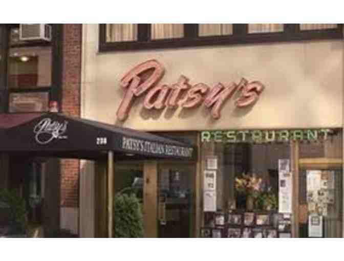 $200 gift certificate and tote bag from NYC's famous PATSY'S ITALIAN RESTAURANT