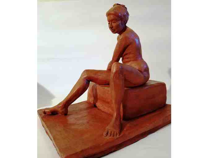 'Seated Nude #14' - Sculpture by Teddy Zacker