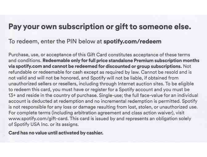 Spotify Premium Music Service 6-Month Subscription