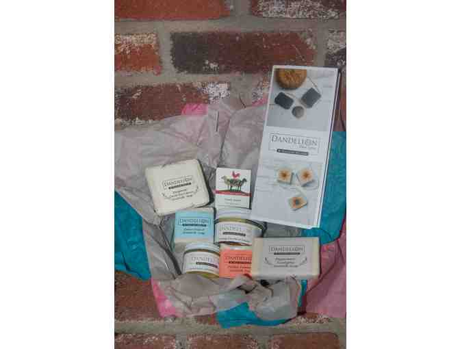 Dandelion Skin Care by Wild Oat Hollow ~ Gift Basket of Dandelion Skin Care Soaps / Lotion - Photo 1