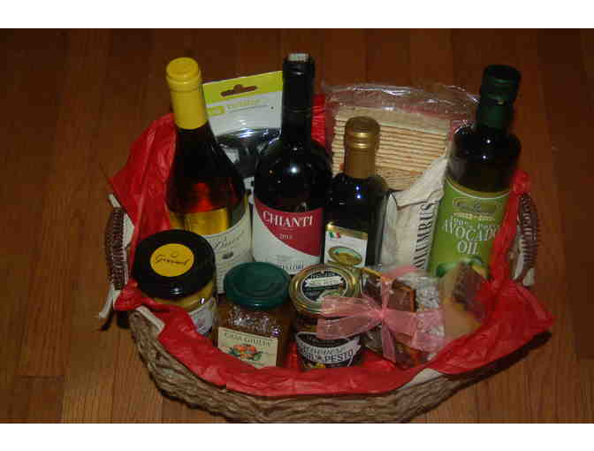 Bruschetta & Wine Gift Basket donated by The Bruschetta Bar